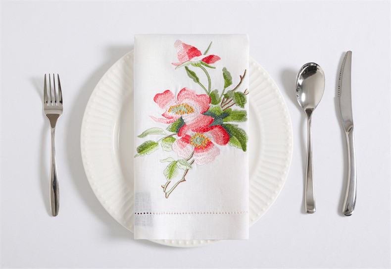 Embroidered Linen Napkin